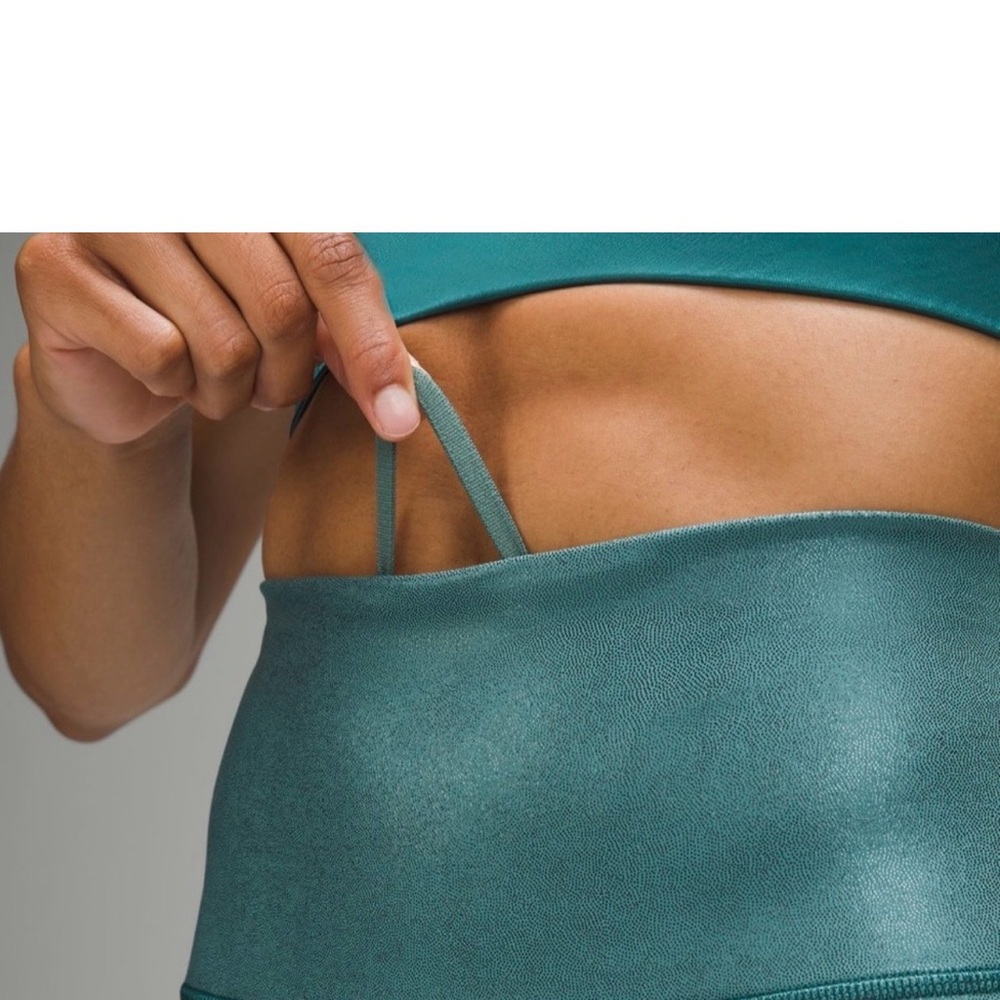 Lululemon Peloton Green Ombre Foil Wunder train 25” Leggings, EUC, sz 10 - Picture 3 of 11